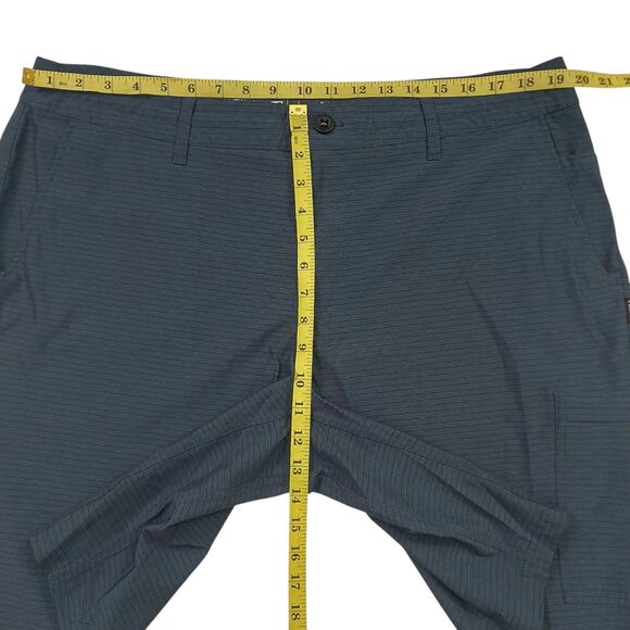 O'Neill Cargo Shorts Mens 38 Green Hybrid Stripes Lightweight Outdoor Beach - Picture 10 of 11